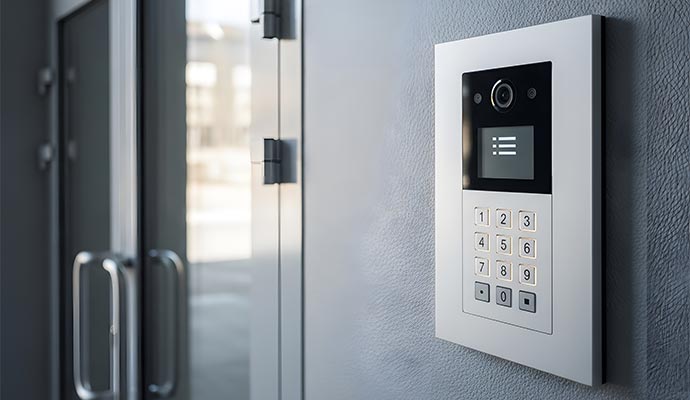 Alarm system installed in a commercial place