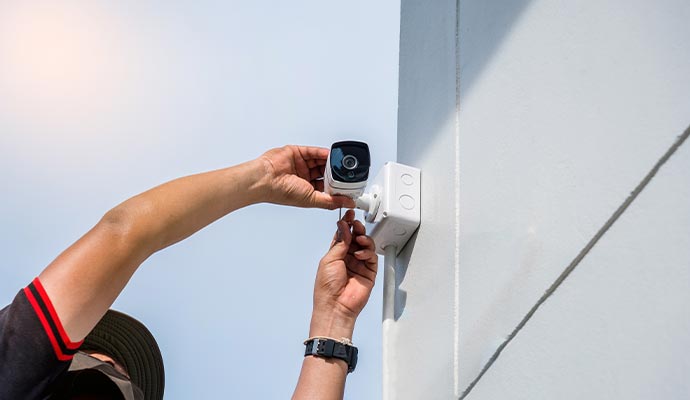 Business security camera installation