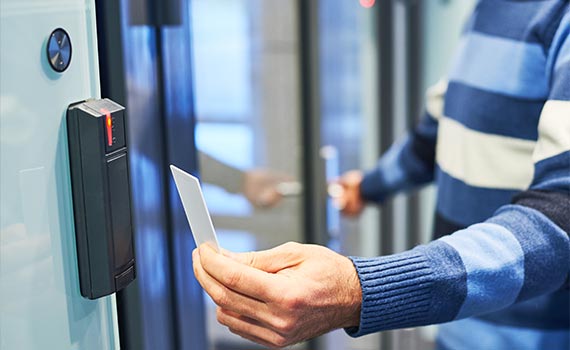 Access control system installed in the business area