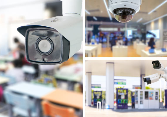 collage of difarent type continental access control cameras