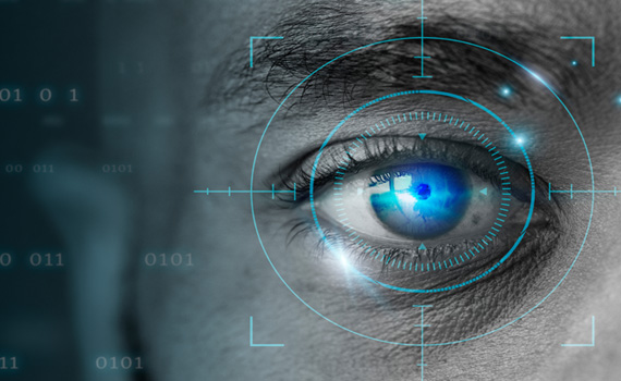 eye scanning with retina scanner