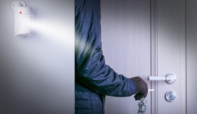 Installed motion sensor for burglary detection