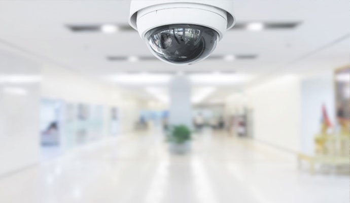 Security camera for healthcare center