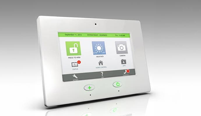 Smart security control panel interface