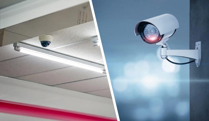 cctv camera installed in commercial space