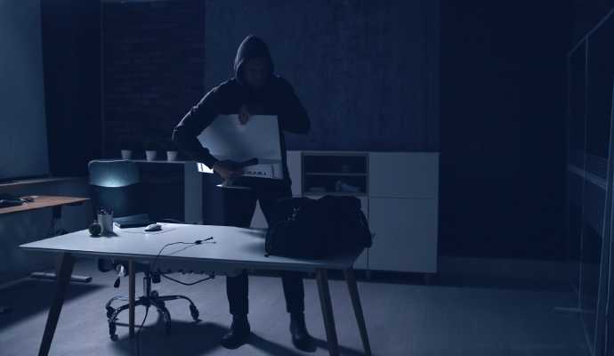 Commercial office burglary detection system