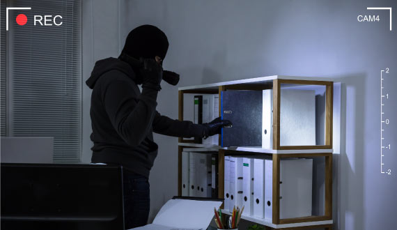 Burglary detection on camera