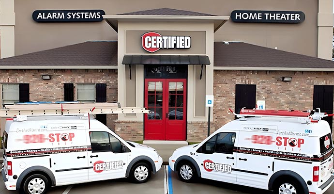 Certified alarms service van
