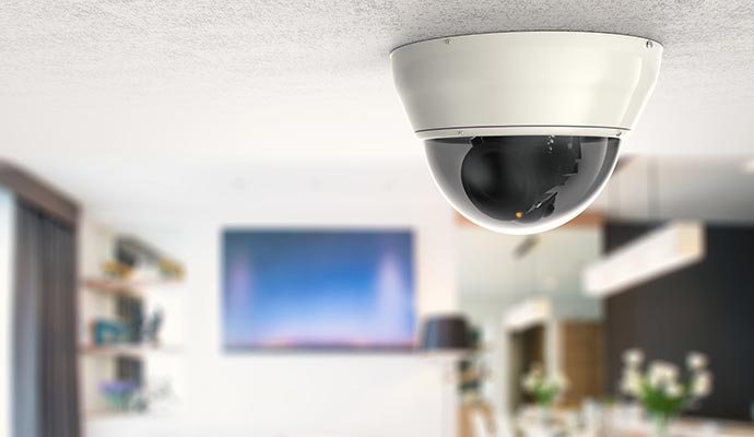 installed cctv camera inside home