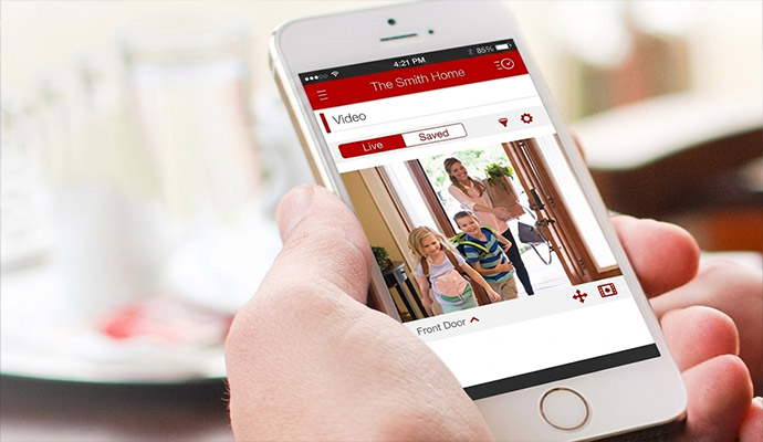 Home security monitoring using smart app