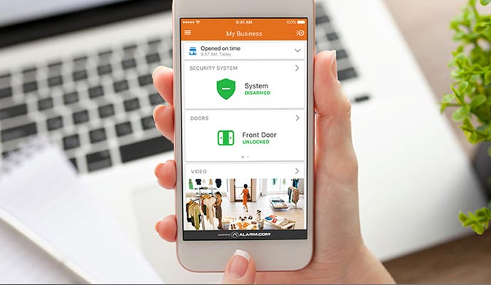 Person monitoring security system on smart phone