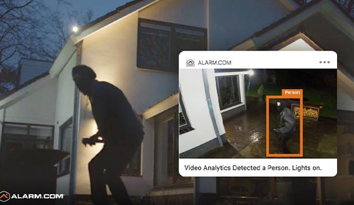 Installed burglary-detection system
