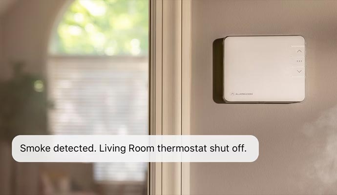 Installed smoke detector