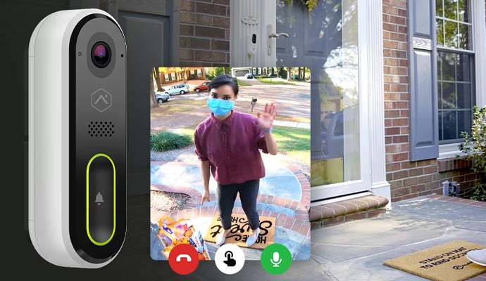 Installed video doorbell system