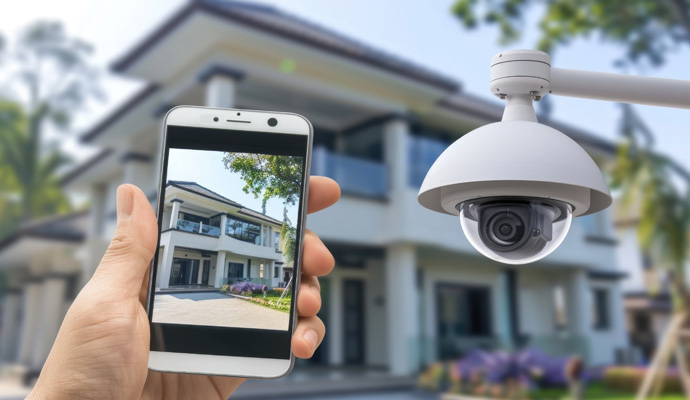 Phone connected with panoramic camera