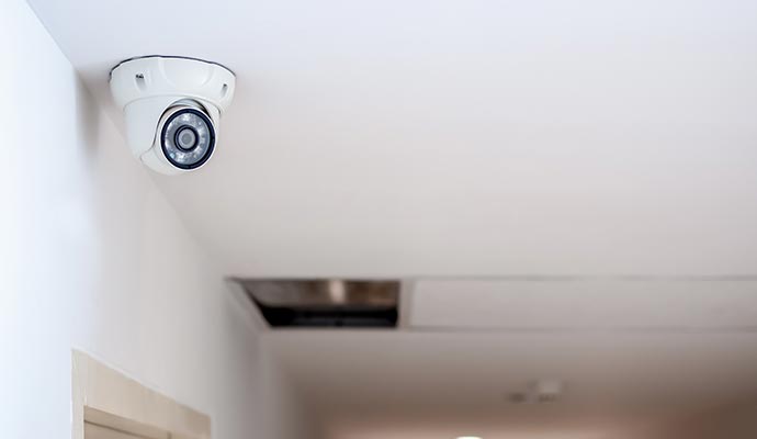 installed security camera