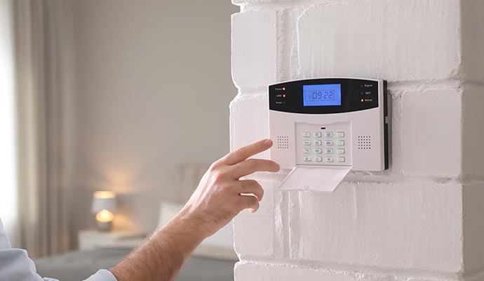 installed intrusion alarm security device