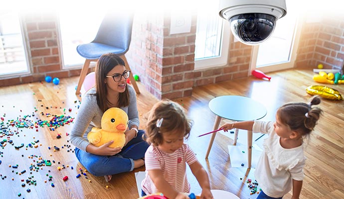 Security camera in a daycare center