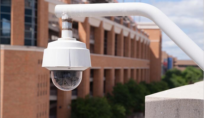 Security camera in a government building