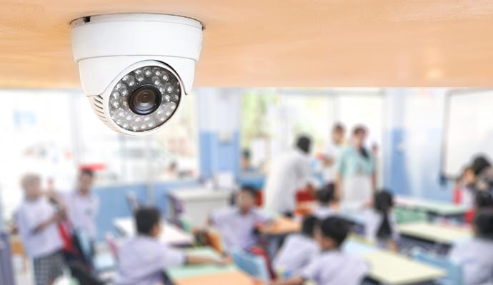 Classroom security camera surveillance