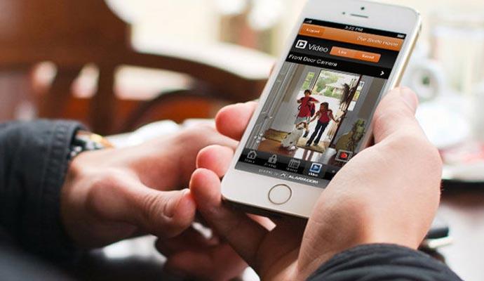 Mobile app remote video monitoring