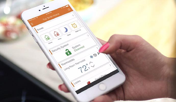 Smart mobile app to control security services