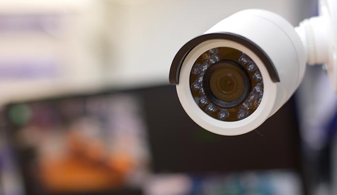 Smart security camera for business surveillance