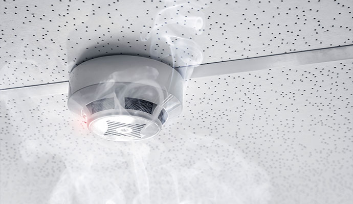Smoke detector detecting smoke and heat