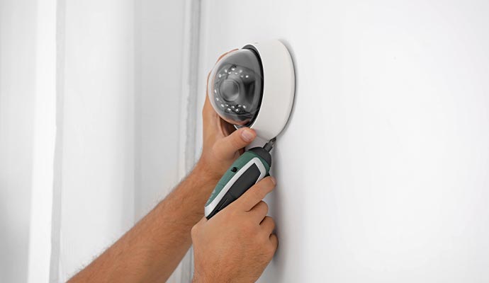 Home security camera installation