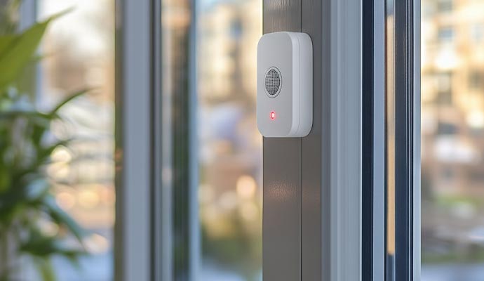 Wireless door sensor at commercial area